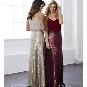Christina Wu Gold Bridesmaid Dress